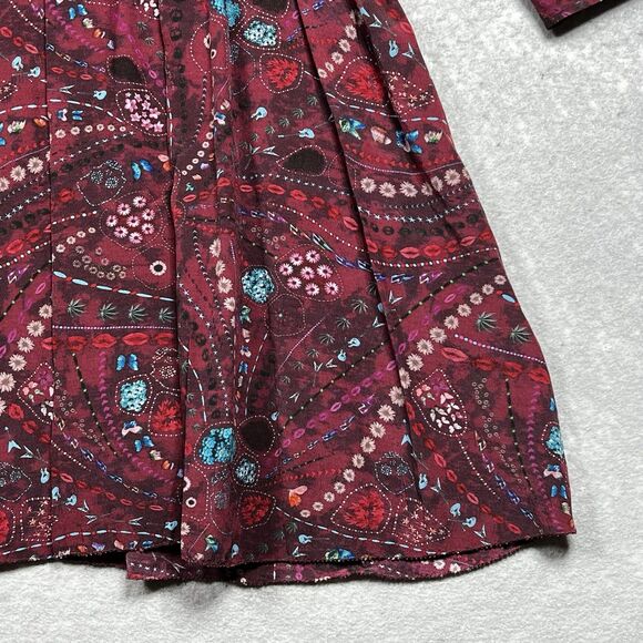 Zadig & Voltaire Dress Womens L Purple Remus Psyche Designer Long Sleeve A-Line - Picture 4 of 13